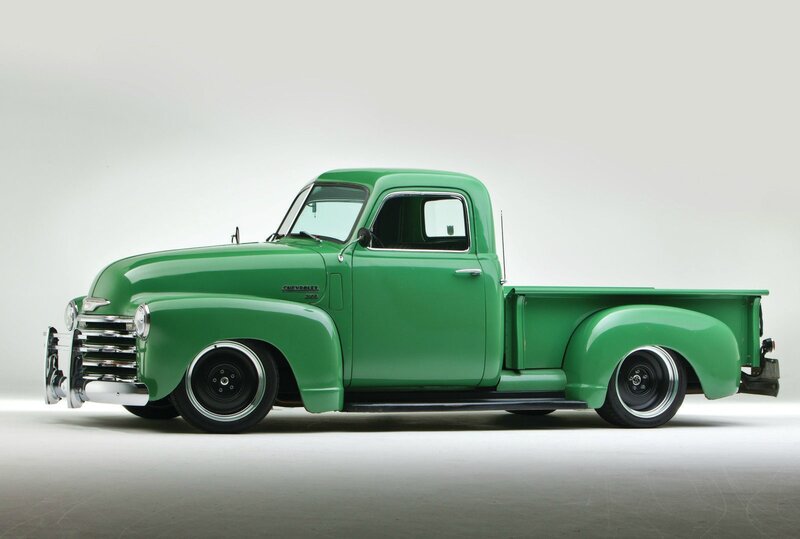 Green Vintage Pickup Truck — Neutral, Photograph