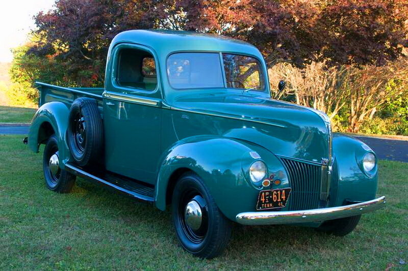 Green Vintage Pickup Truck — Serene