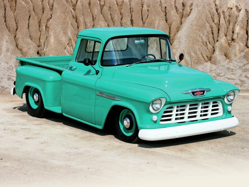 Green Vintage Pickup Truck — Teal, Calm