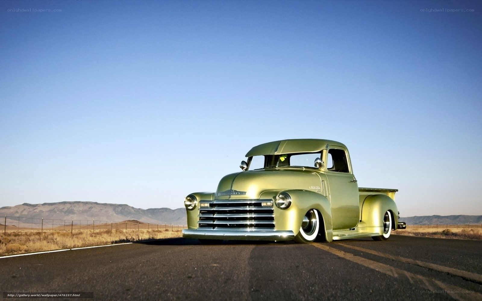 green vintage pickup truck