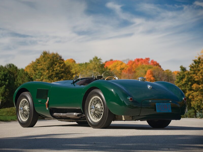 Green vintage race car
