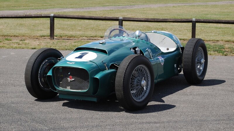 Green vintage race car