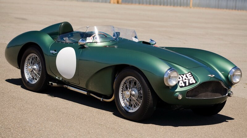 Green vintage race car