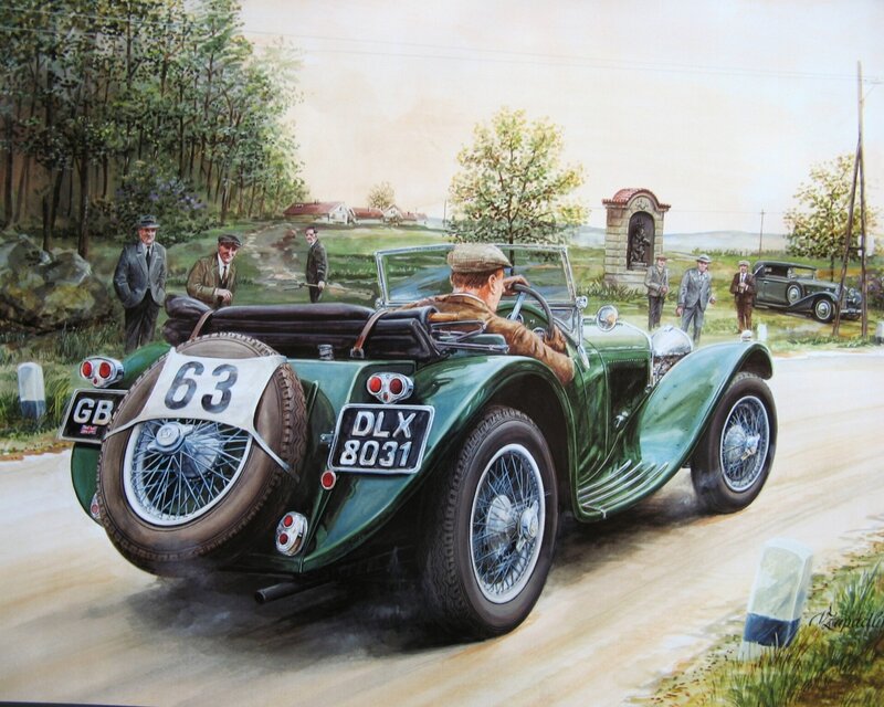 Green Vintage Race Car — Active