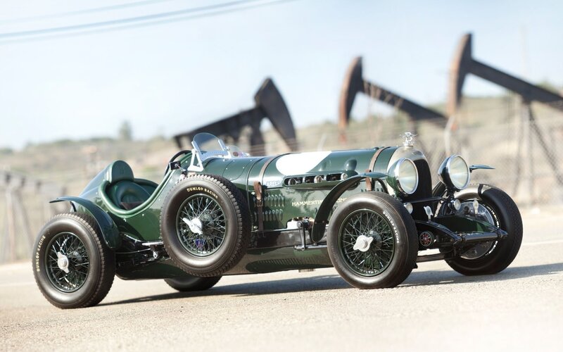 Green Vintage Race Car — Dramatic
