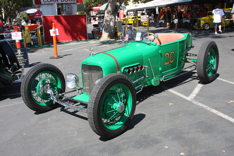 Green Vintage Race Car — Outdoor