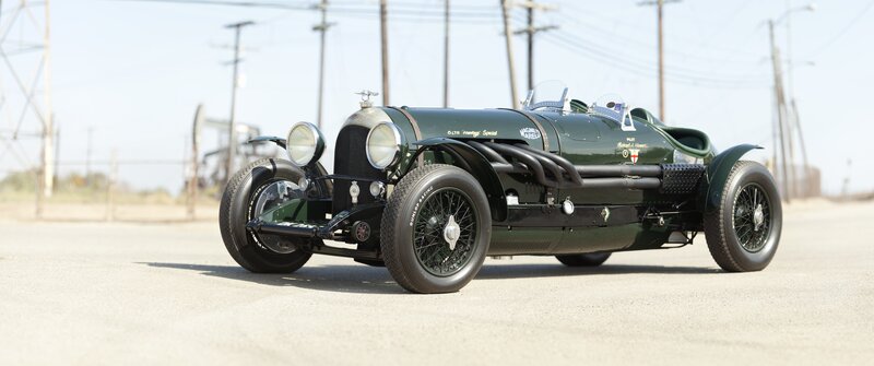 Green Vintage Race Car — Serene, Afternoon, Photograph