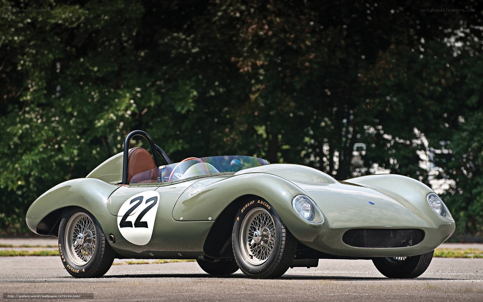 Green vintage race car