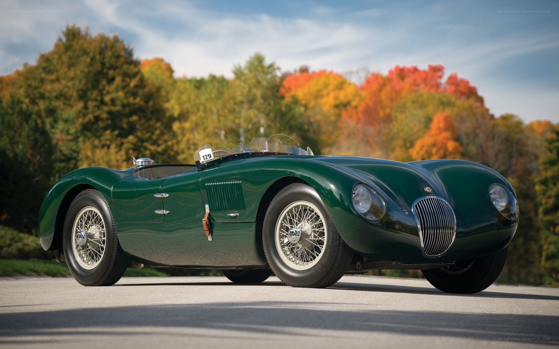 Green vintage racing car