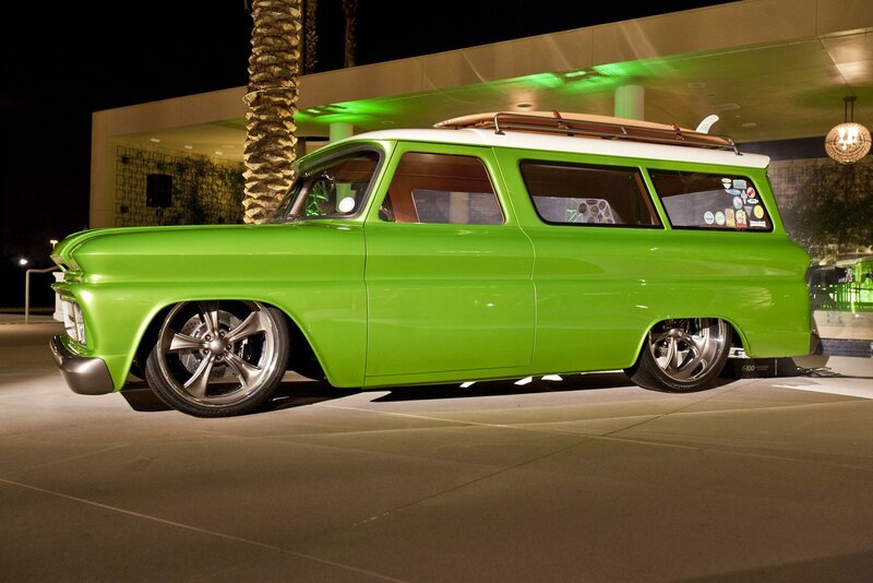 Green Vintage Station Wagon — Dramatic