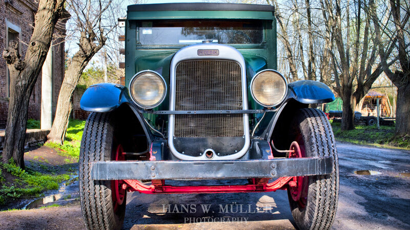 Green Vintage Truck — Serene, Spring