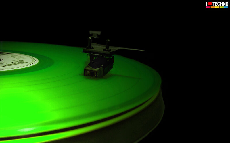 Green Vinyl Record — Dark
