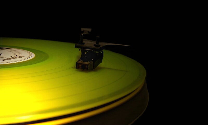 Green Vinyl Record — Yellow