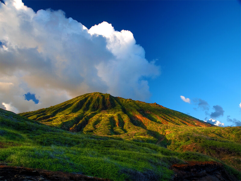 Green Volcanic Hill