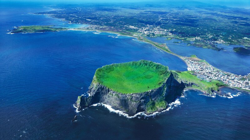 Green Volcanic Island — Blue