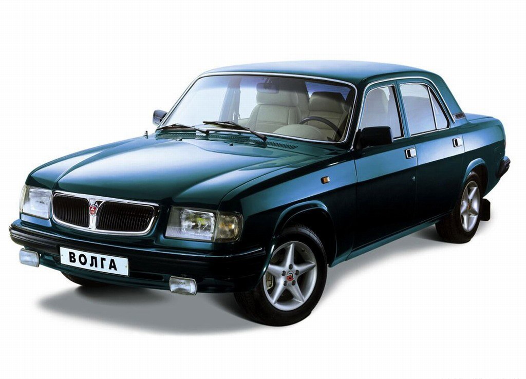 Green Volga sedan car