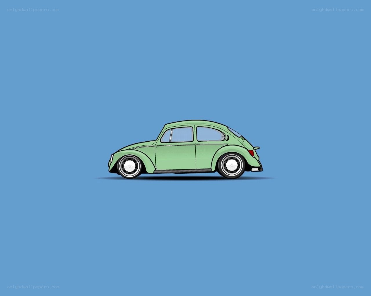green volkswagen beetle car