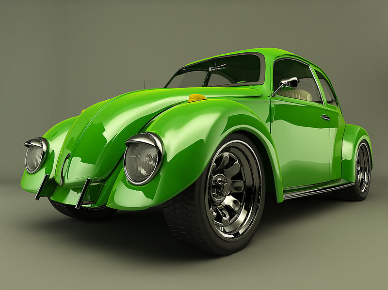Green Volkswagen Beetle