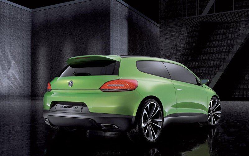 Green Volkswagen Scirocco — Dramatic