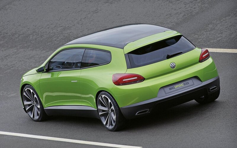 Green Volkswagen Scirocco — Lime Green, Dynamic, Photograph, Car