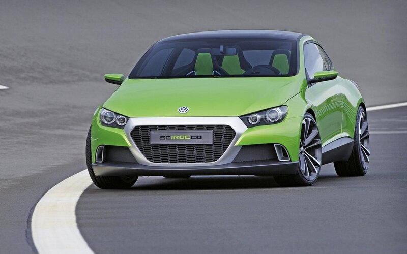 Green Volkswagen Scirocco — Lime Green, Dynamic, Photograph