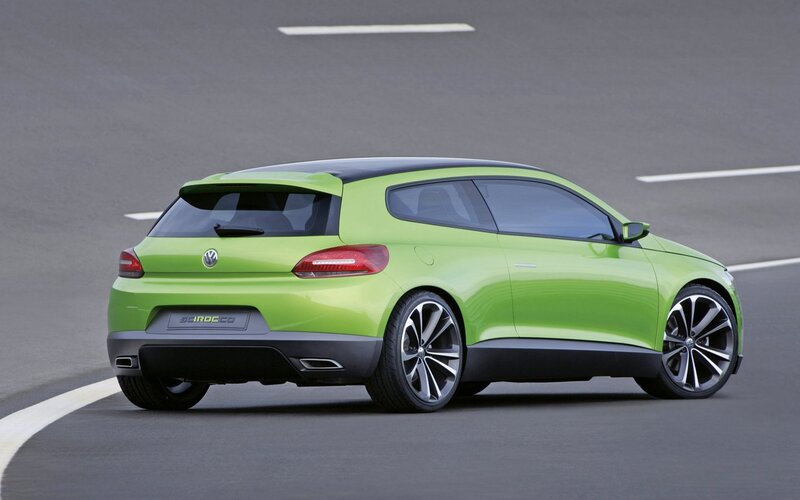 Green Volkswagen Scirocco — Lime Green, Dynamic