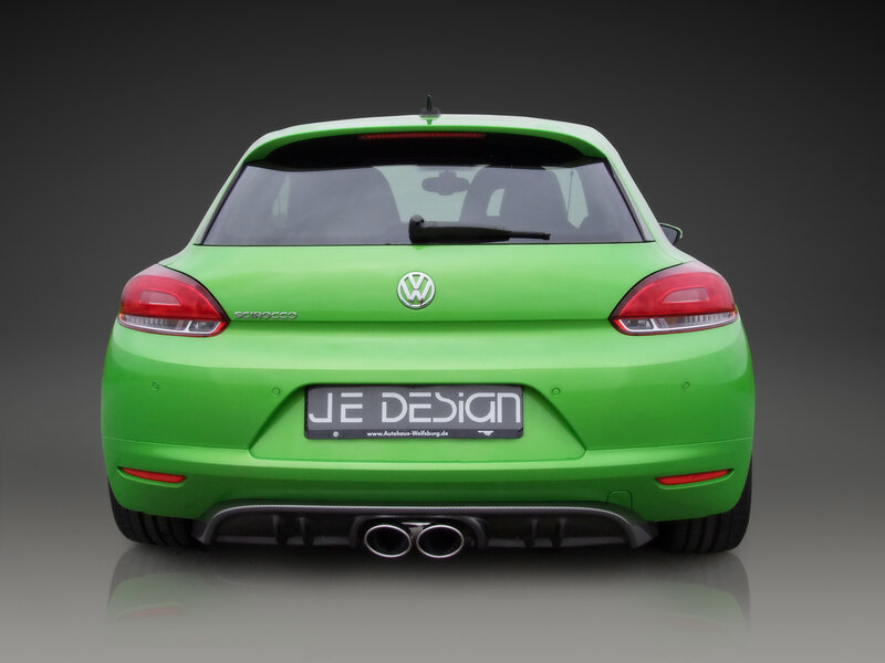 Green Volkswagen Scirocco rear view