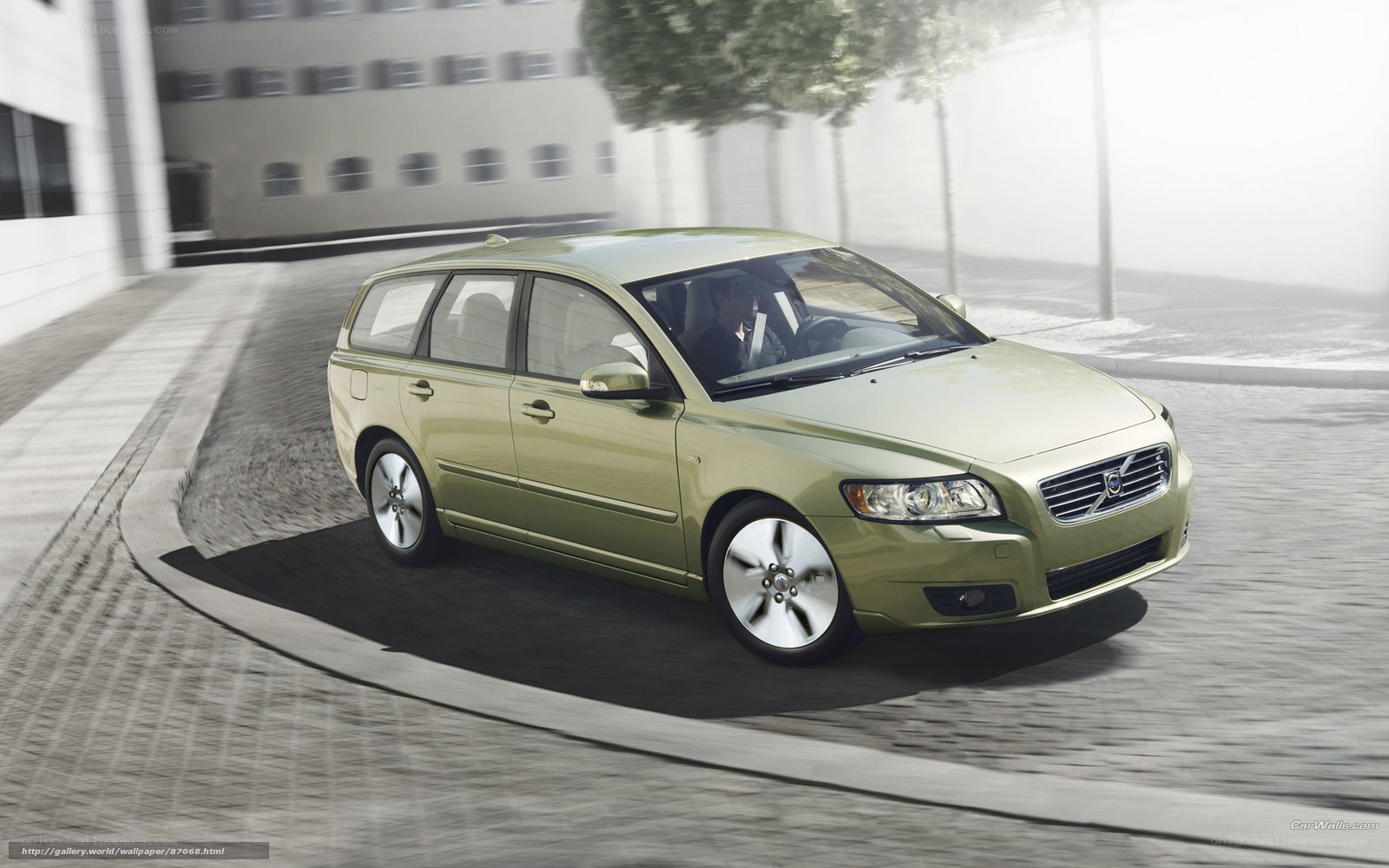 green volvo station wagon