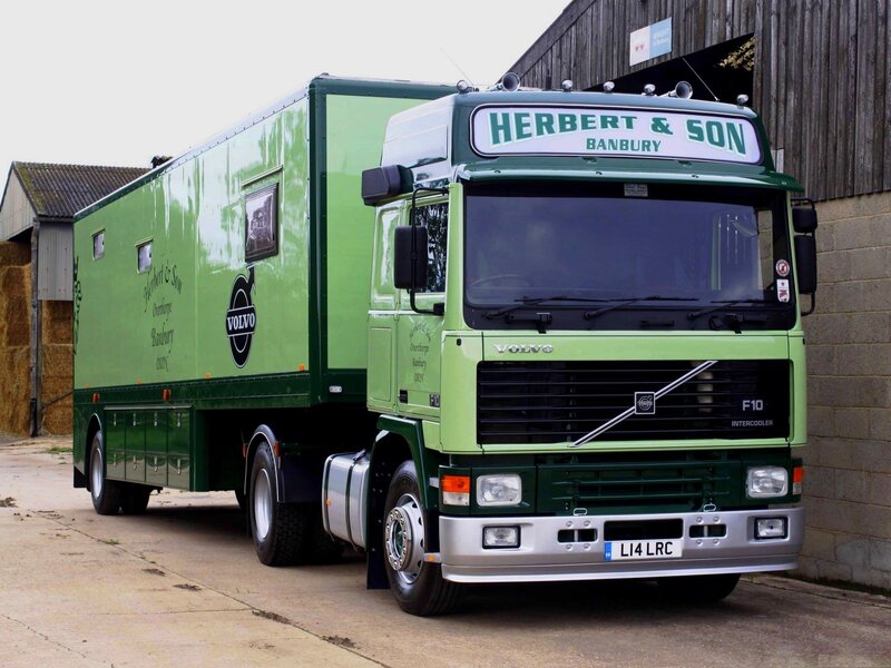 Green Volvo truck Herbert & Son