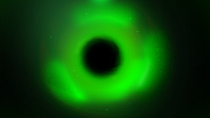 Green Vortex in Darkness