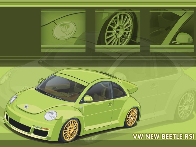 Green VW New Beetle RSi