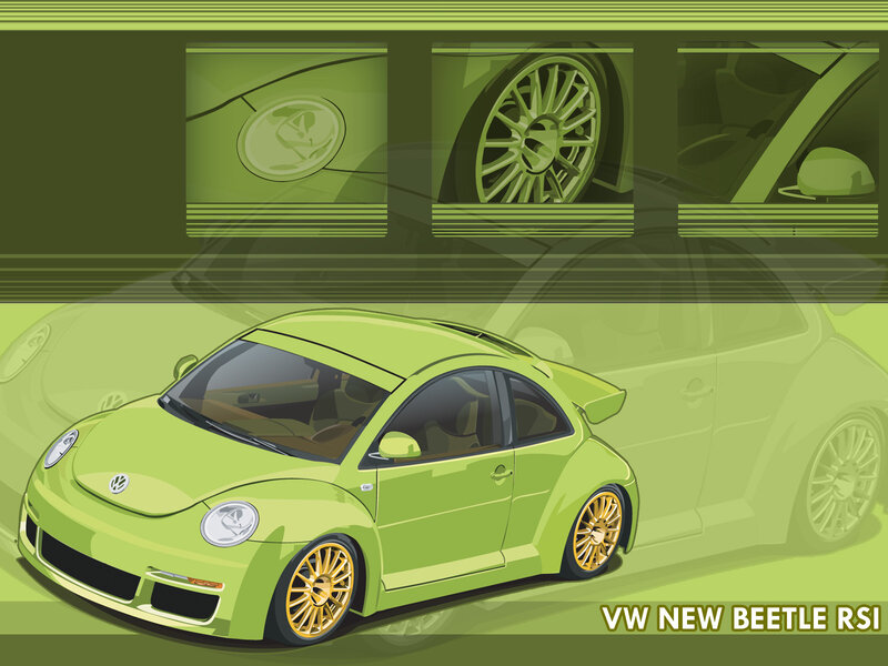 Green VW New Beetle RSi