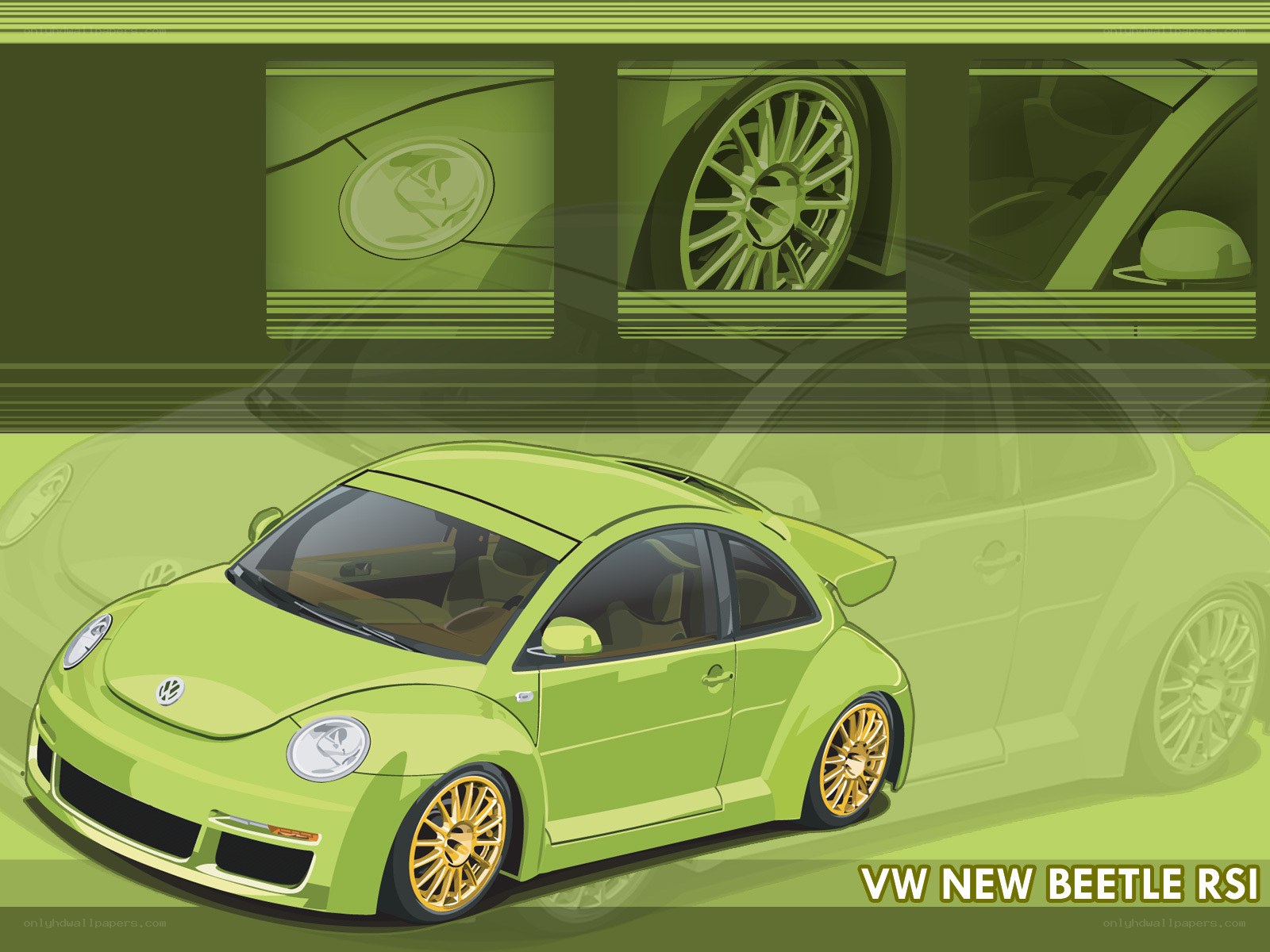Green VW New Beetle RSi