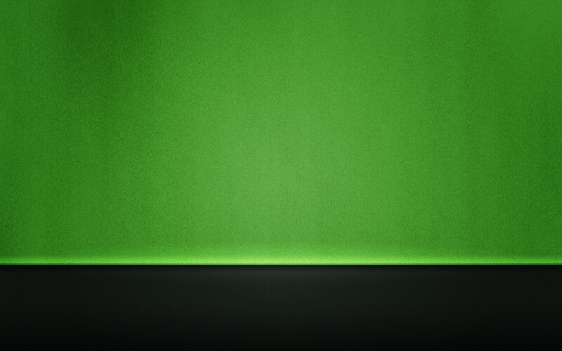 green wall and dark floor
