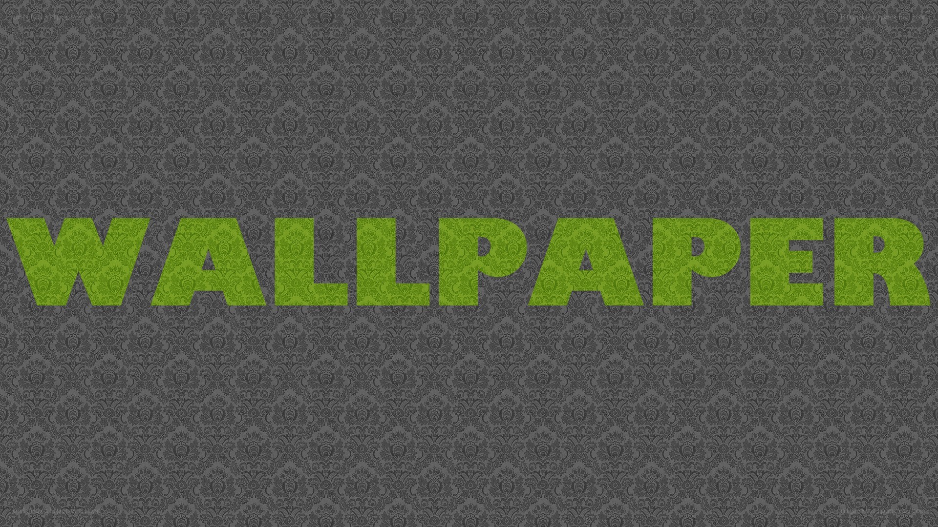 green wallpaper text