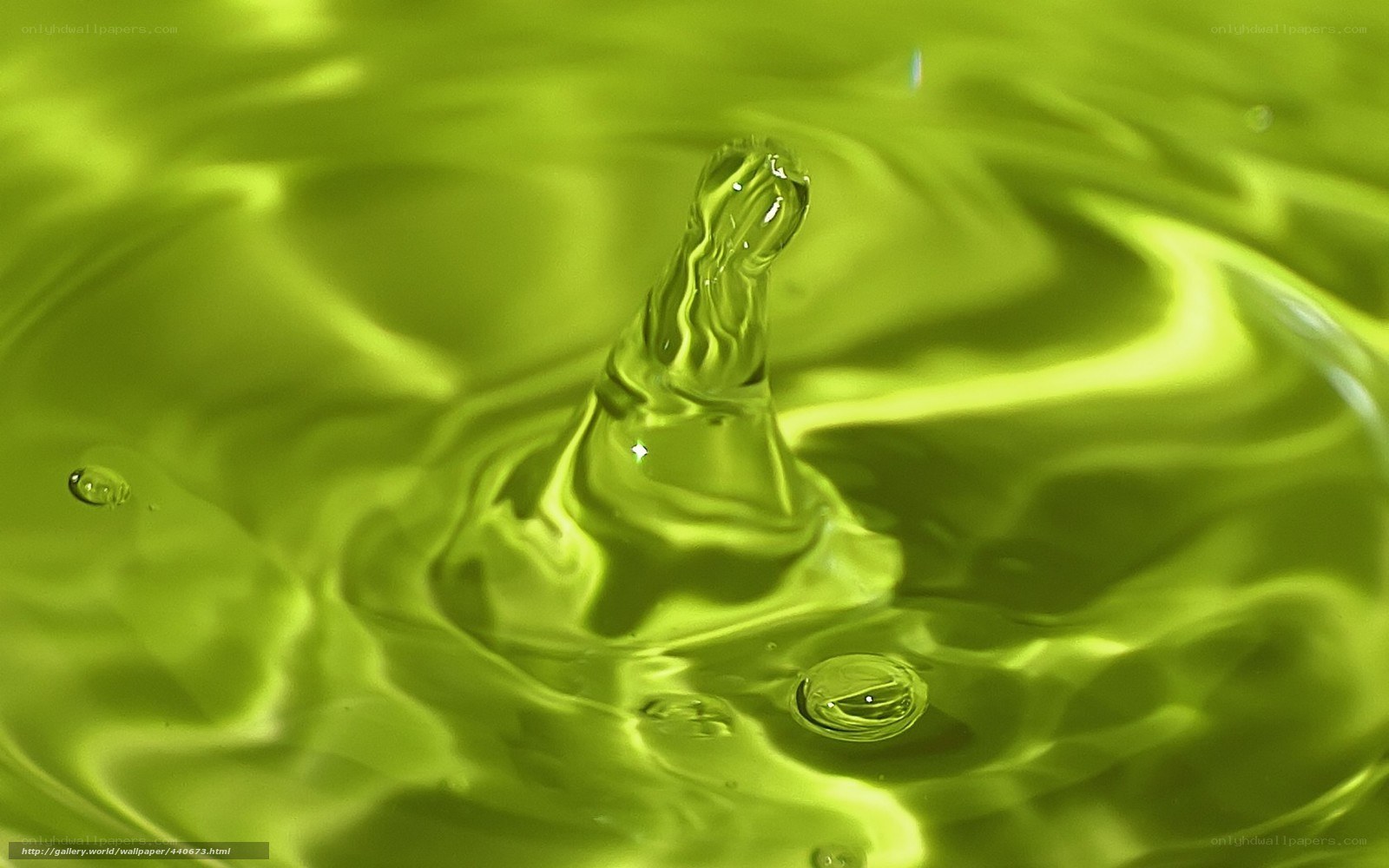 green water droplet impact