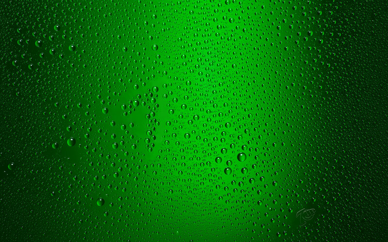 green water droplets background