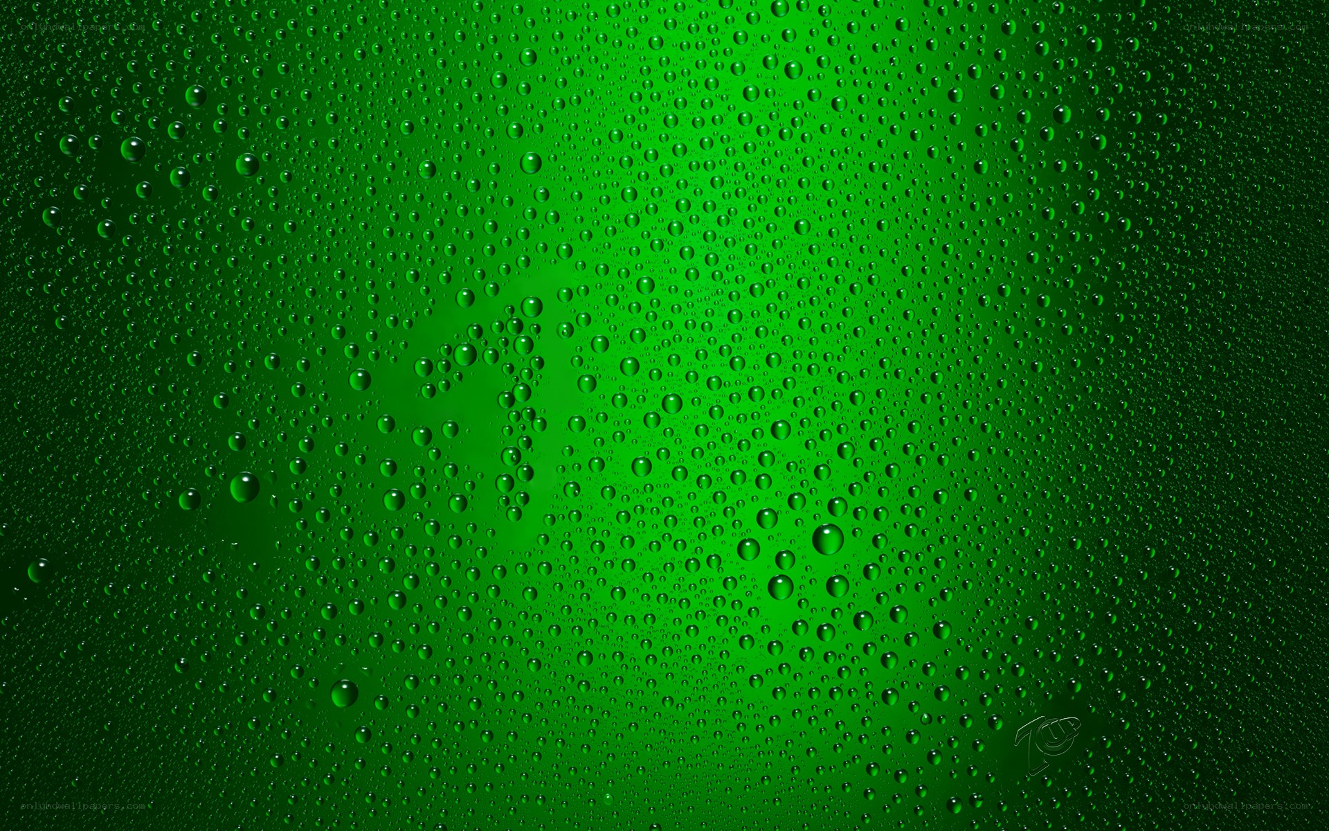 green water droplets background