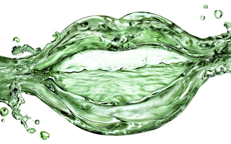 green water splash