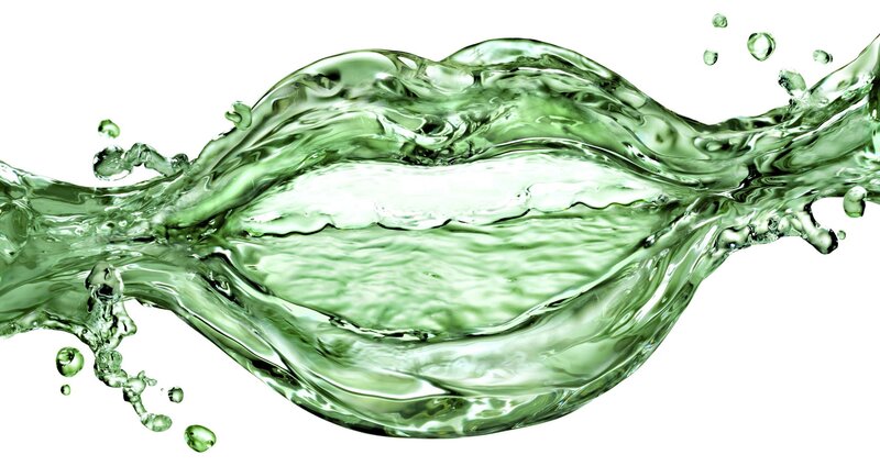 green water splash