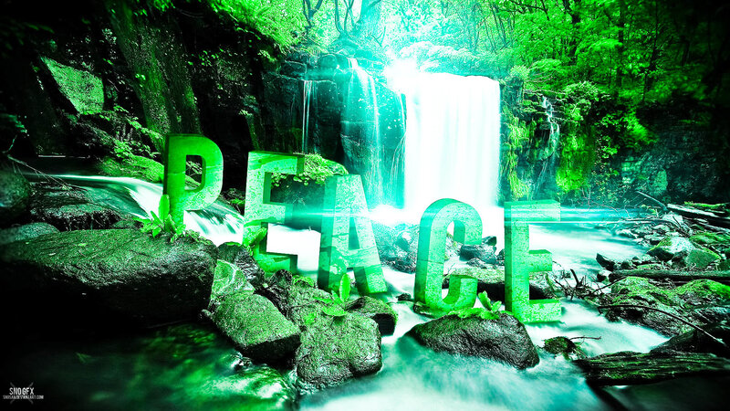 Green Waterfall in Forest — Serene