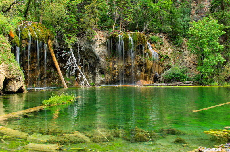 Green Waterfall Pool — Serene, Afternoon, Photograph