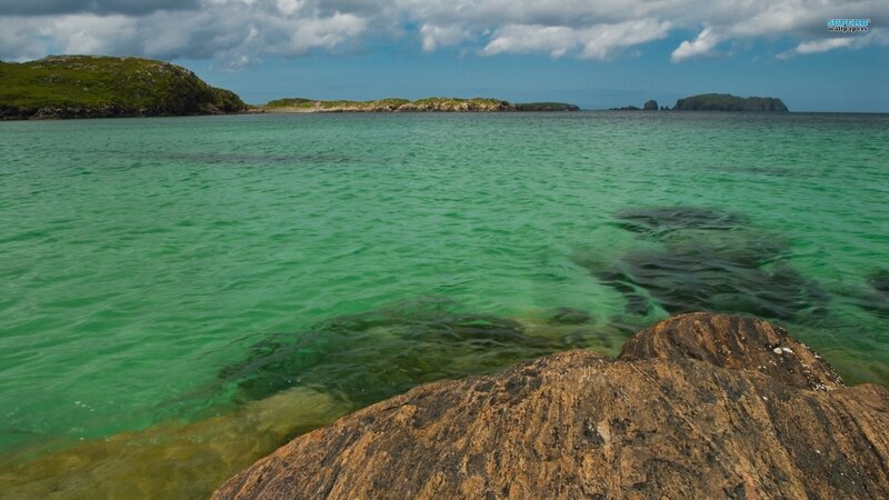 Green waters of the Scottish coast
