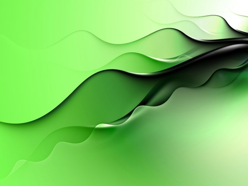 Green wave abstract background