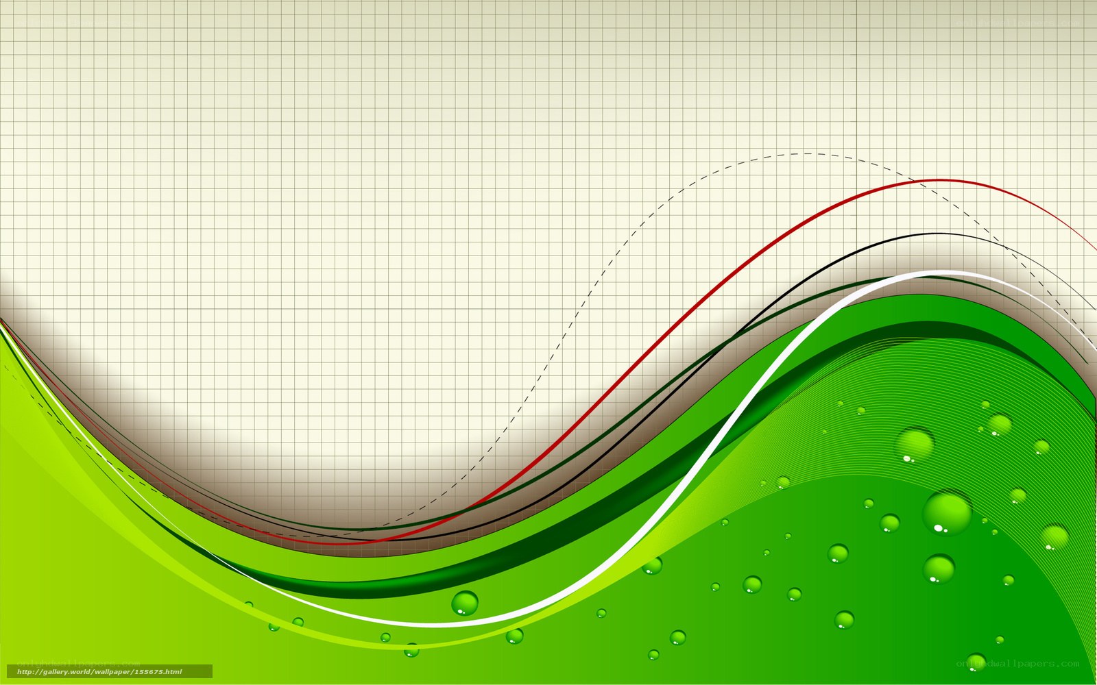 green wave abstract background