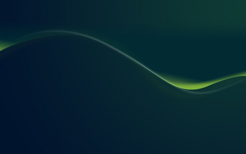 Green Wave on Dark Background — Dark Green, Calm, Abstract, Black