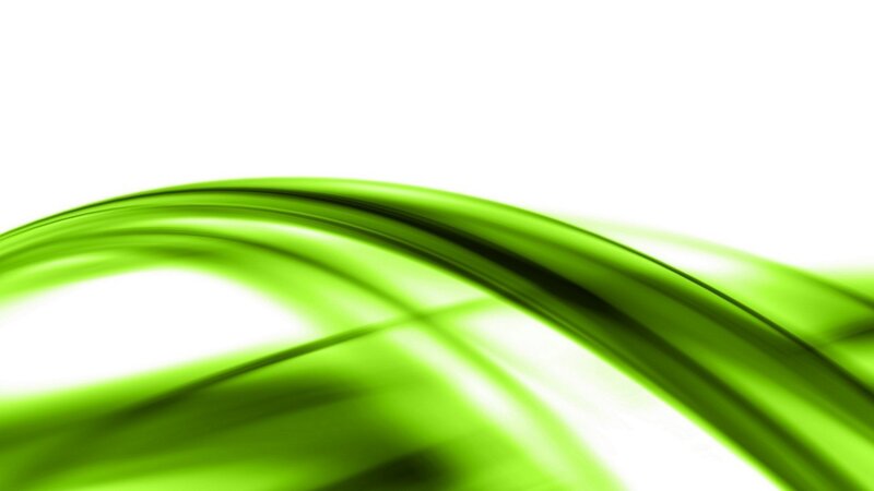 Green Wave Pattern — Calm, Abstract, White