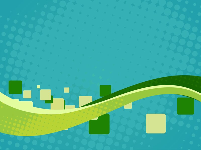 Green Wave with Squares