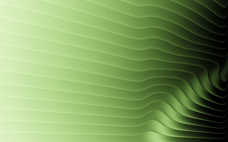 green wavy layered design