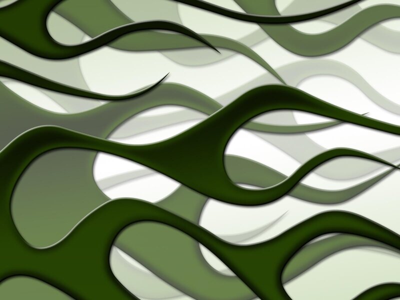 Green Wavy Lines — Calm, Abstract, Background